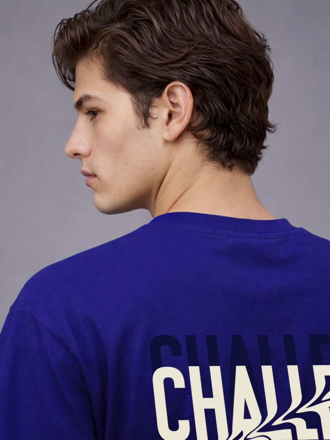 ADRO Men Printed Drop-Shoulder Sleeves T-shirt