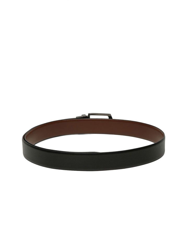 Teakwood Leathers Men Textured Leather Reversible Formal Belt