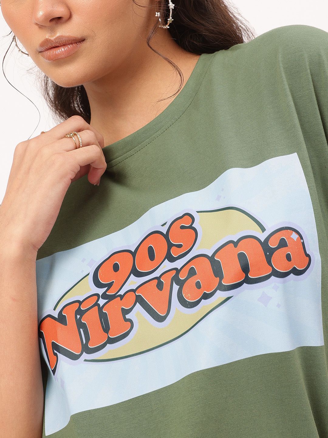 DressBerry Nirvana Nostalgia Printed Relaxed Fit T-shirt