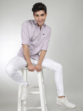 The Indian Garage Co Men Lavender Comfort Regular Fit Pure Cotton Casual Shirt