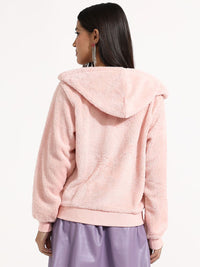 Campus Sutra Women Cotton Hooded Sweatshirt