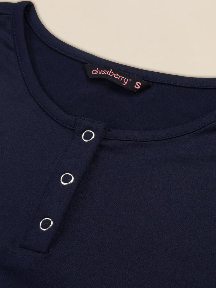 DressBerry Round-Neck Fitted Top