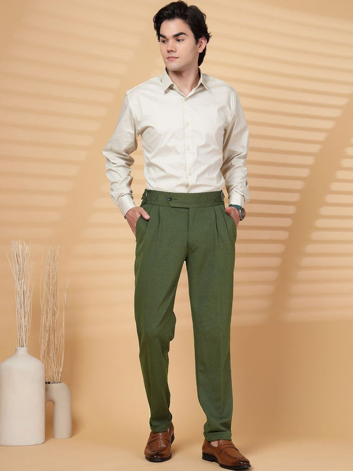 Moda Rapido Lelaki High-Rise Easy Wash Pleated Seluar