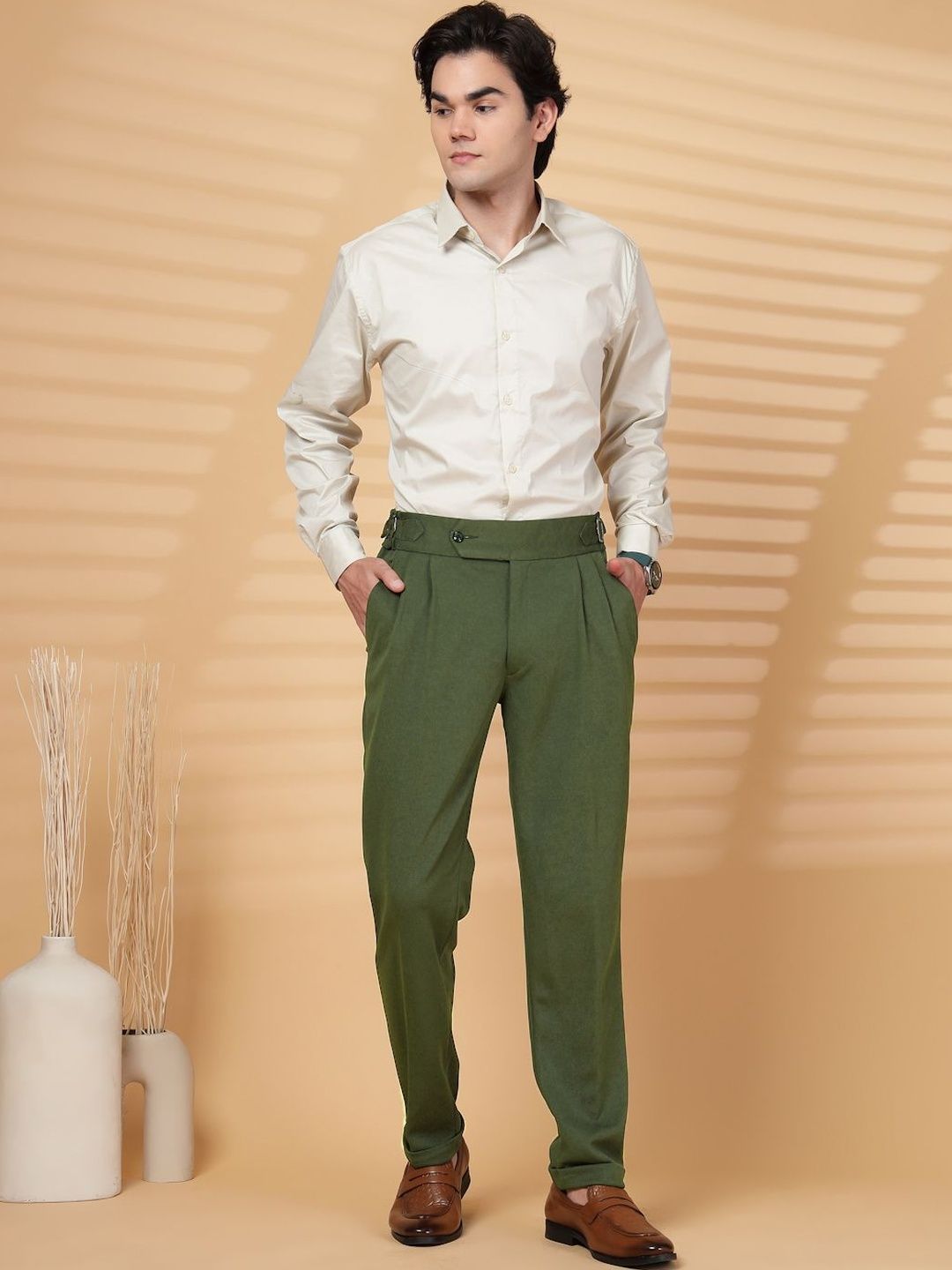 Moda Rapido Lelaki High-Rise Easy Wash Pleated Seluar