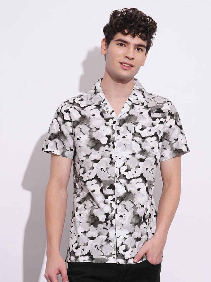 Being Human Men Classic Slim Fit Opaque Printed Casual Shirt
