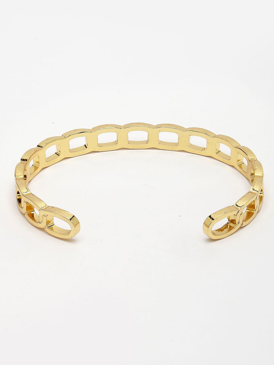 NVR Men Gold-Plated Cuff Bracelet