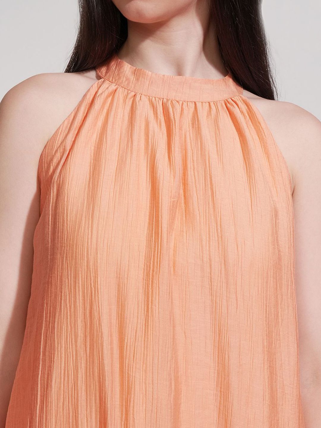 ESPYR By Tokyo Talkies Halter Neck Fit And Flare Maxi Dress