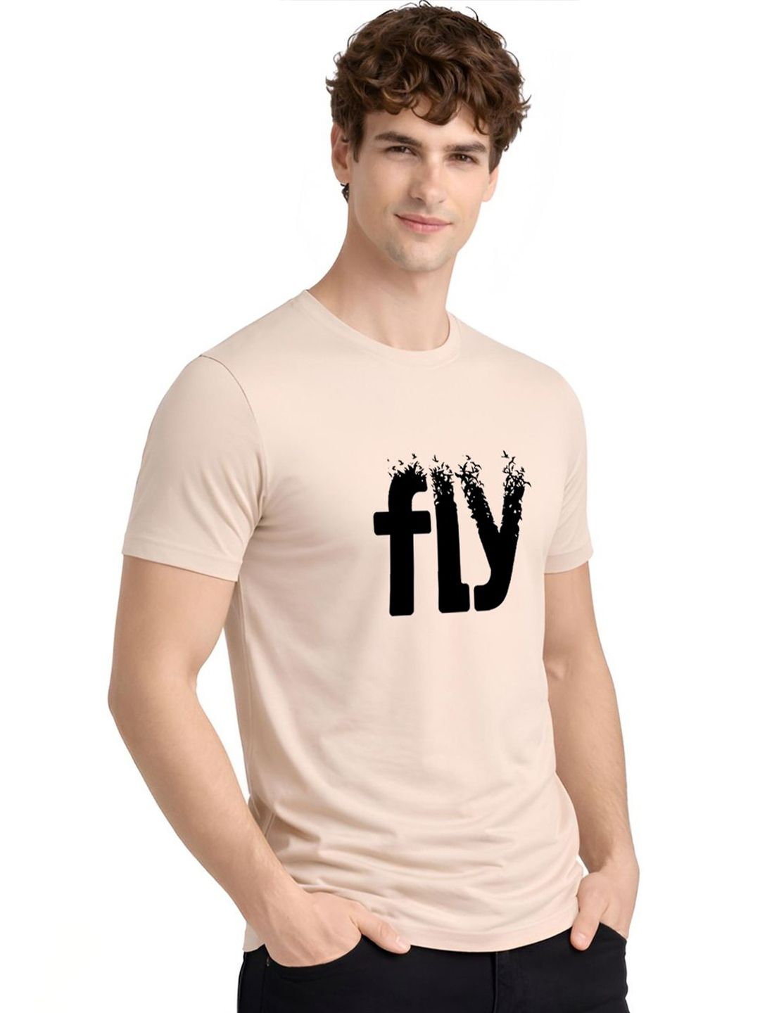 ADRO Men Typography Printed T-shirt
