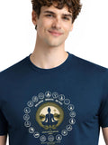 ADRO Lelaki Grafik Bercetak Leher Bulat Lengan Biasa Kapas T-shirt