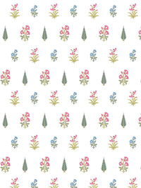 URBAN SPACE White & Green 3 Pieces Floral Printed Cotton Square Cushion Covers