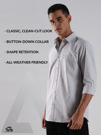 ADRO Standard Spread Collar Cotton Casual Shirt