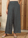 W Women Textured Pleated Trousers