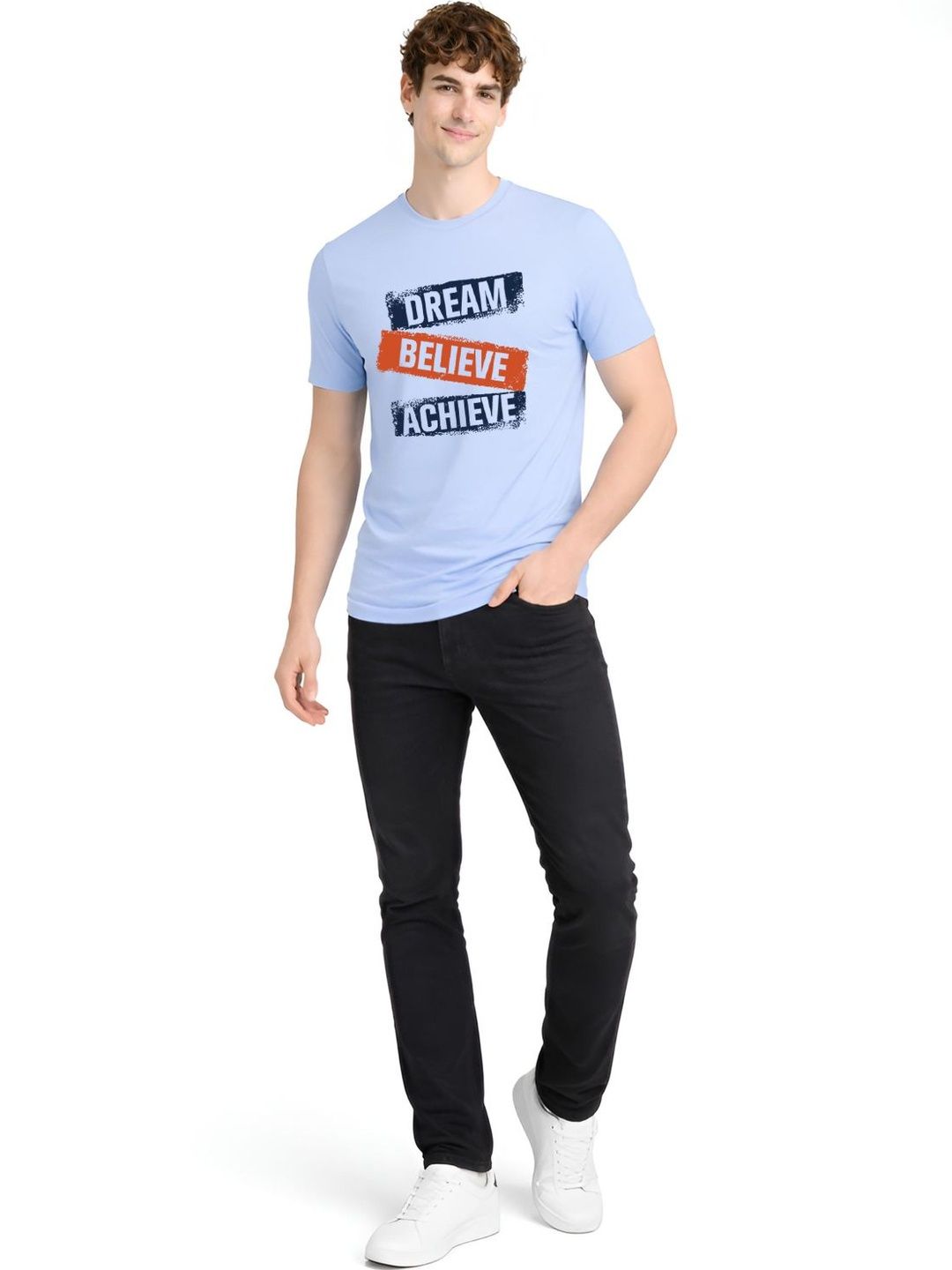 ADRO Men Typography Printed T-shirt