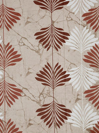 KLOTTHE Beige & Brown Floral Printed Cotton 400 TC King Bedsheet Sets 2.5 m x 2.25 m