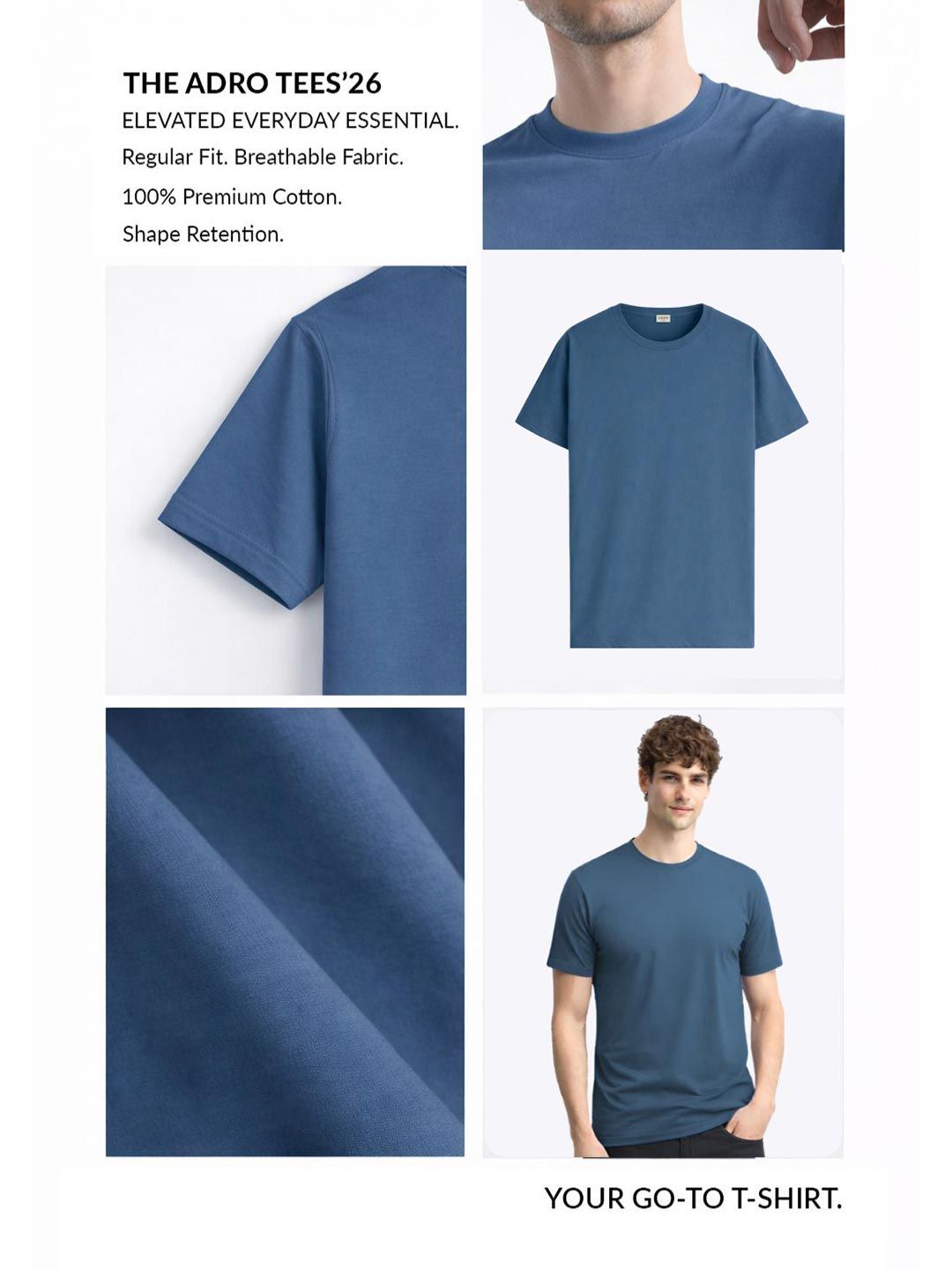 ADRO Men Typography Printed T-shirt