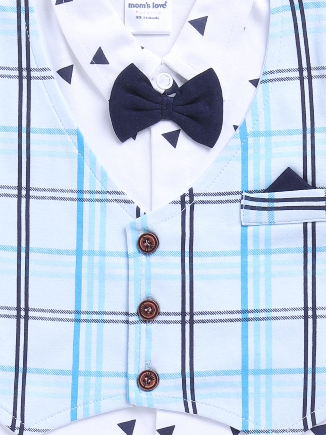 Moms Love Infants Boys Checked Shirt with Trousers