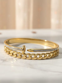 VOGUE PANASH Gold-Plated Bangle-Style Bracelet