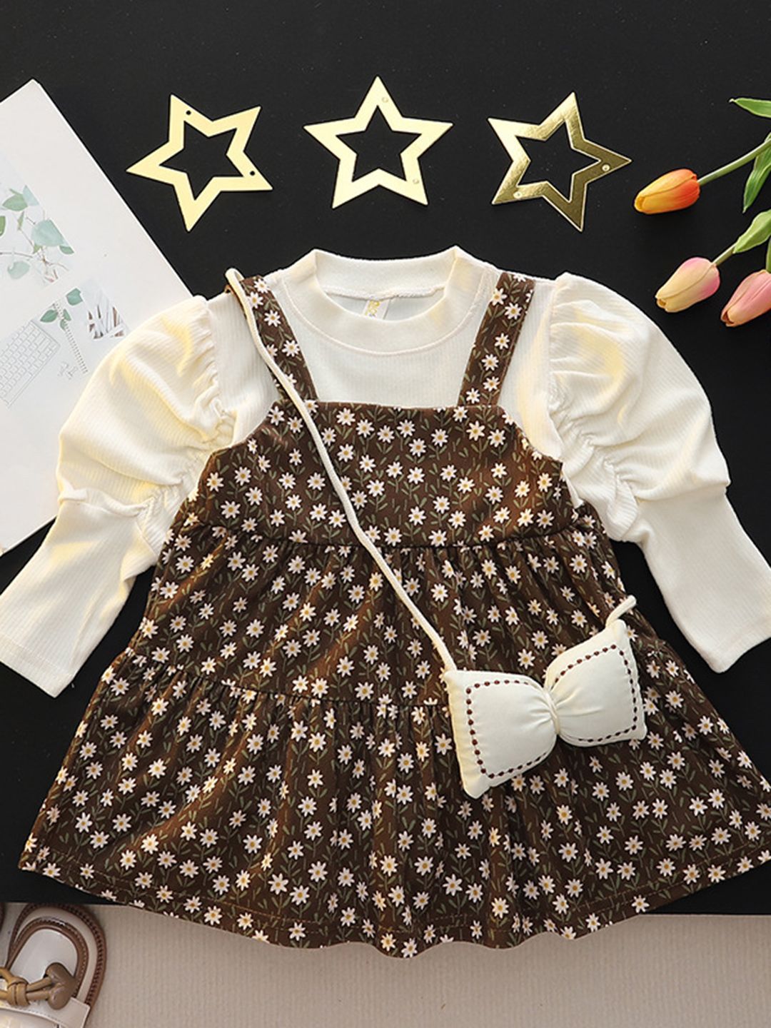 YK Floral Print A-Line Dress