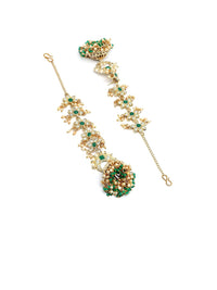 Karatcart Gold Plated Kundan Studded Jhumkas Anting -anting