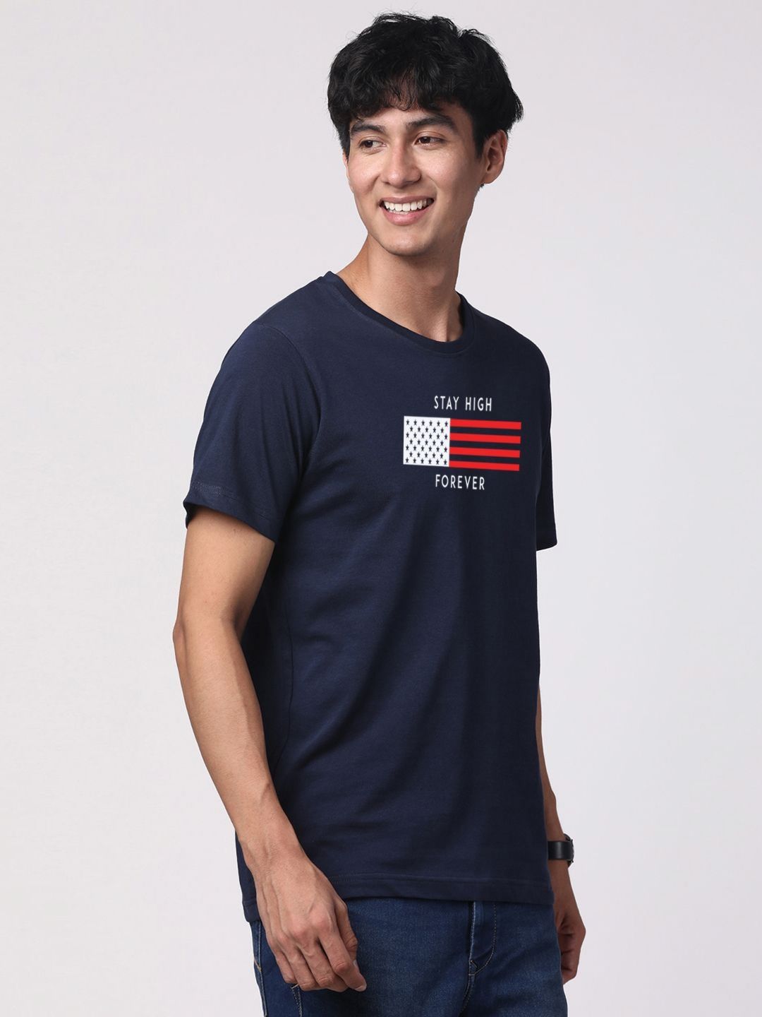 ADRO Men Graphic Printed Cotton T-shirt
