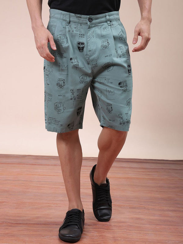 The Indian Garage Co Men Abstract Printed Relaxed Fit Shorts