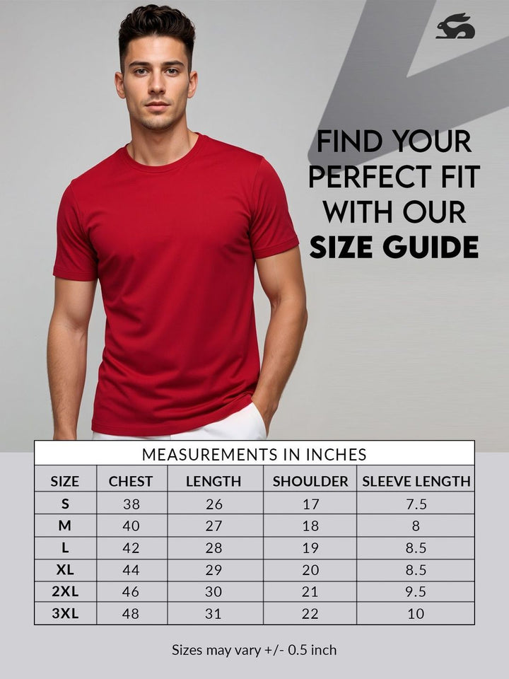 ADRO Men Typography Printed Round Neck Regular Fit Cotton T-Shirt