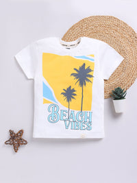 Happy Faces Boys Printed Pure Cotton T-shirt