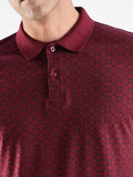ADRO Men Maroon Cotton Tshirts