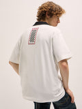 THE BEAR HOUSE Men Printed Pure Cotton Applique Oversized T-shirt