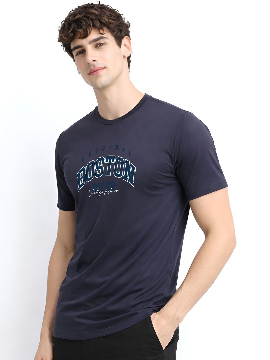 ADRO Men Typography Printed T-shirt