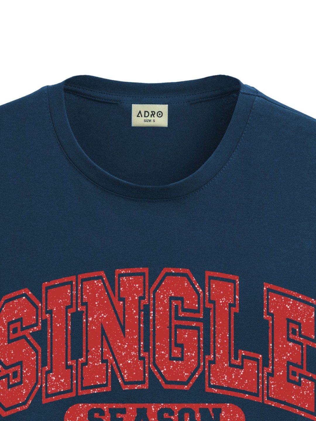 ADRO Men Typography Printed Round Neck Cotton T-shirt