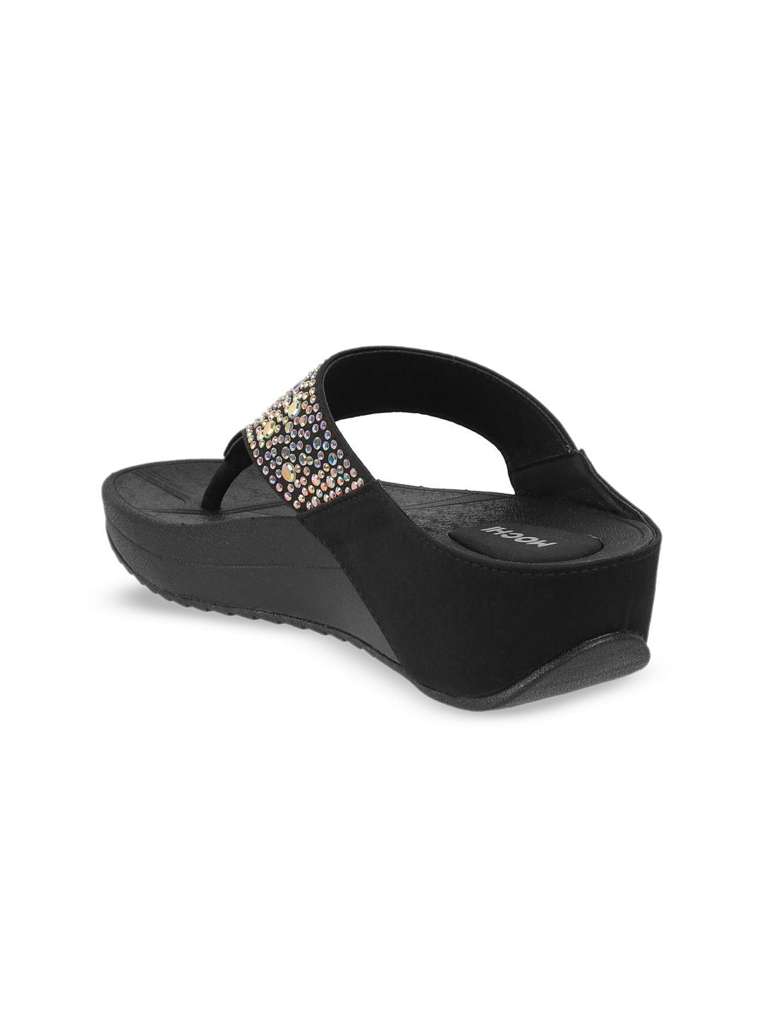 Mochi Embellished Wedge Mules