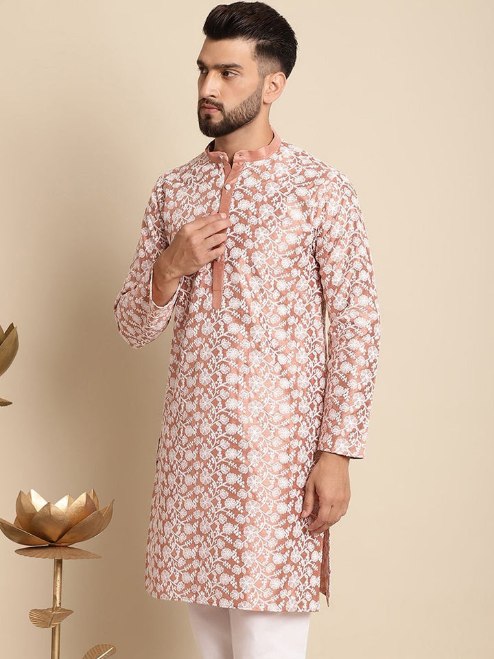 Anouk Men Embroidered Thread Work Kurta