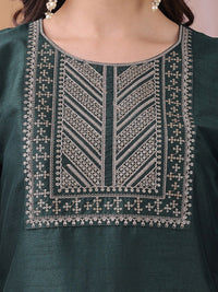 KALINI Women Ethnic Motifs Embroidered Regular Sequinned Kurta with Trousers & Dupatta