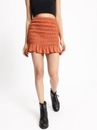 DressBerry Smocked Siren Bodycon Mini Skirt