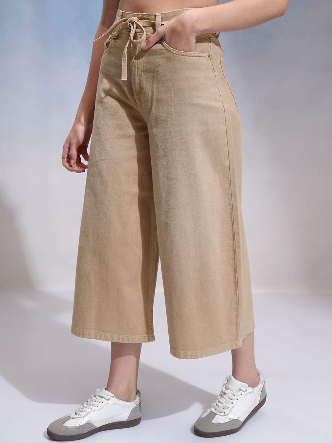 ESPYR By Tokyo Talkies Women Wide Leg High-Rise Stretchable Jeans