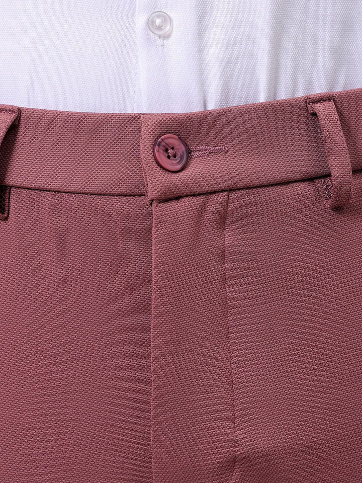 The Indian Garage Co. X Luxe Men Textured Slim Fit Chinos Trousers
