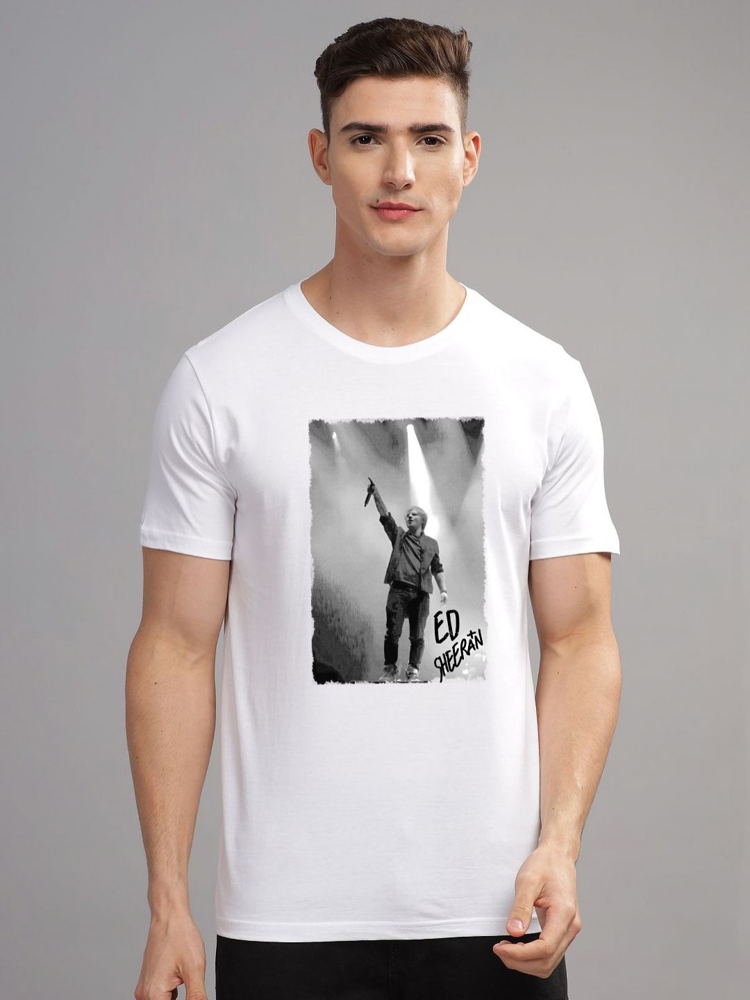 ADRO Men Graphic Printed Round Neck Cotton T-shirt