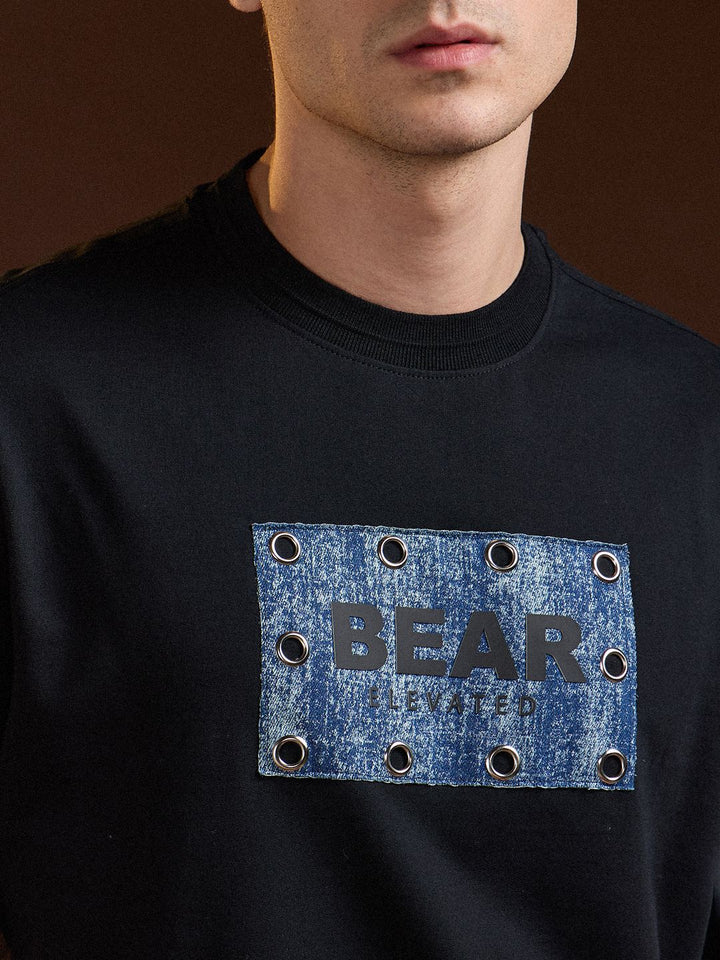 THE BEAR HOUSE Men Drop-Shoulder Sleeves T-shirt