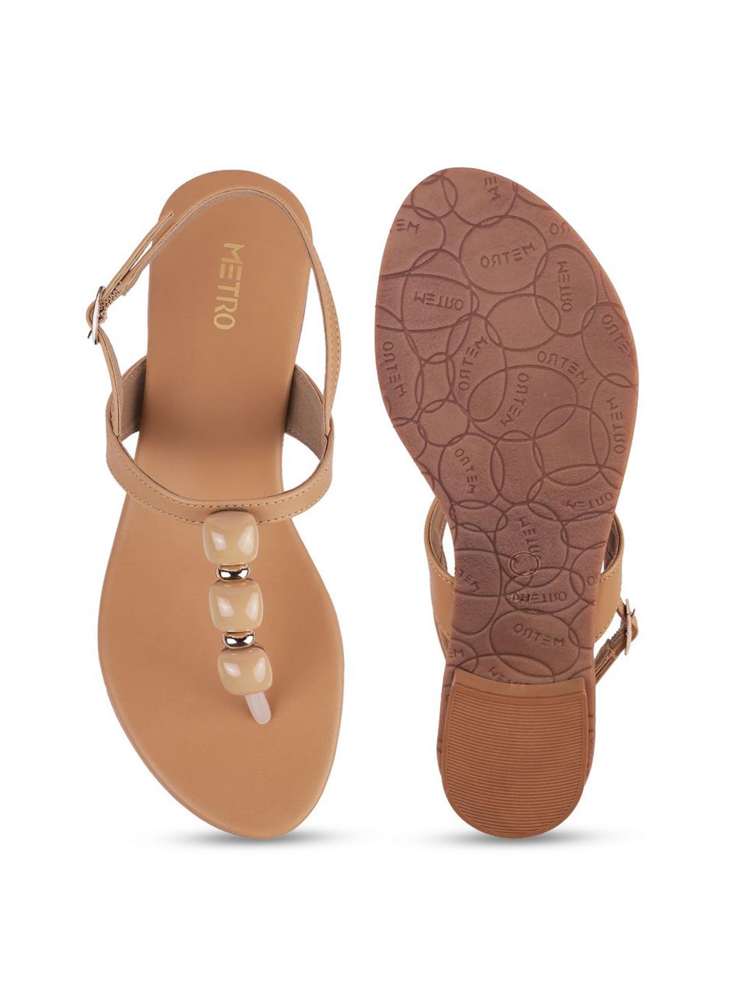 Metro Women Beaded Thong Heels