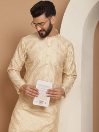 Anouk Embroidered Regular Pure Cotton Thread Work Detail Straight Kurta with Churidar