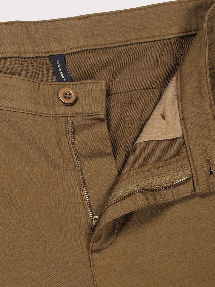 Thomas Scott Men Smart Regular Fit Mid-Rise Chinos
