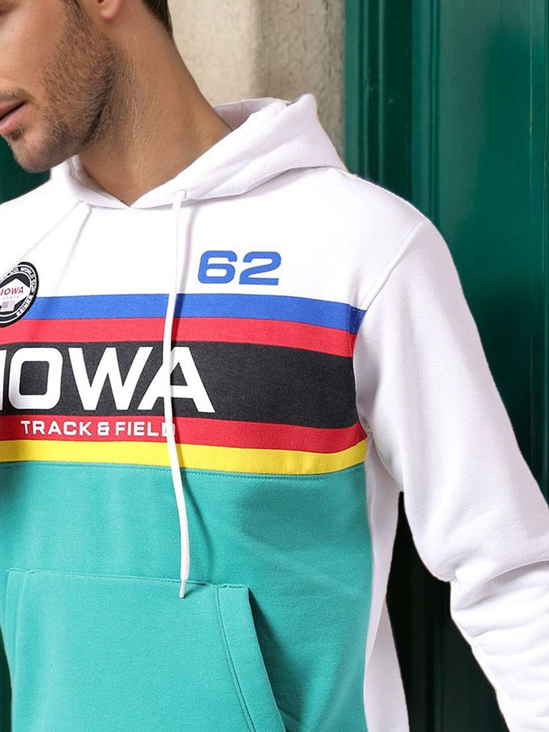 The Indian Garage Co Typography Printed Hooded Sweatshirt