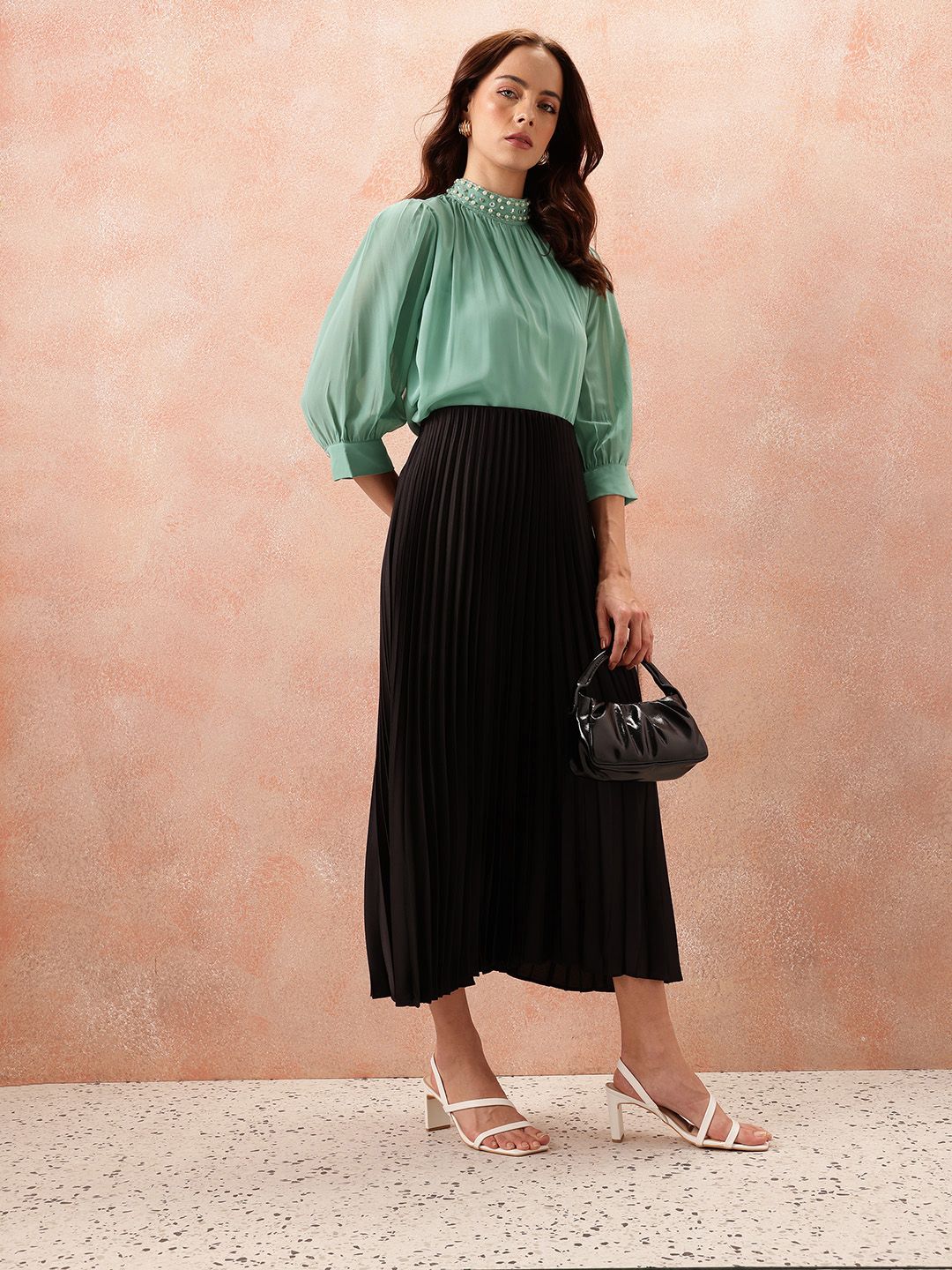 all about you Embellished High Neck Top