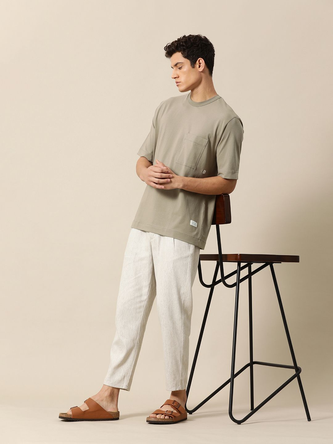 Mr Bowerbird Men Plan B Embroidered Oversized T-Shirt