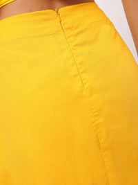 DressBerry Spunky & Stylish Flared Sleeve Cut-Out Back Tie-Up Wrap Mini Dress