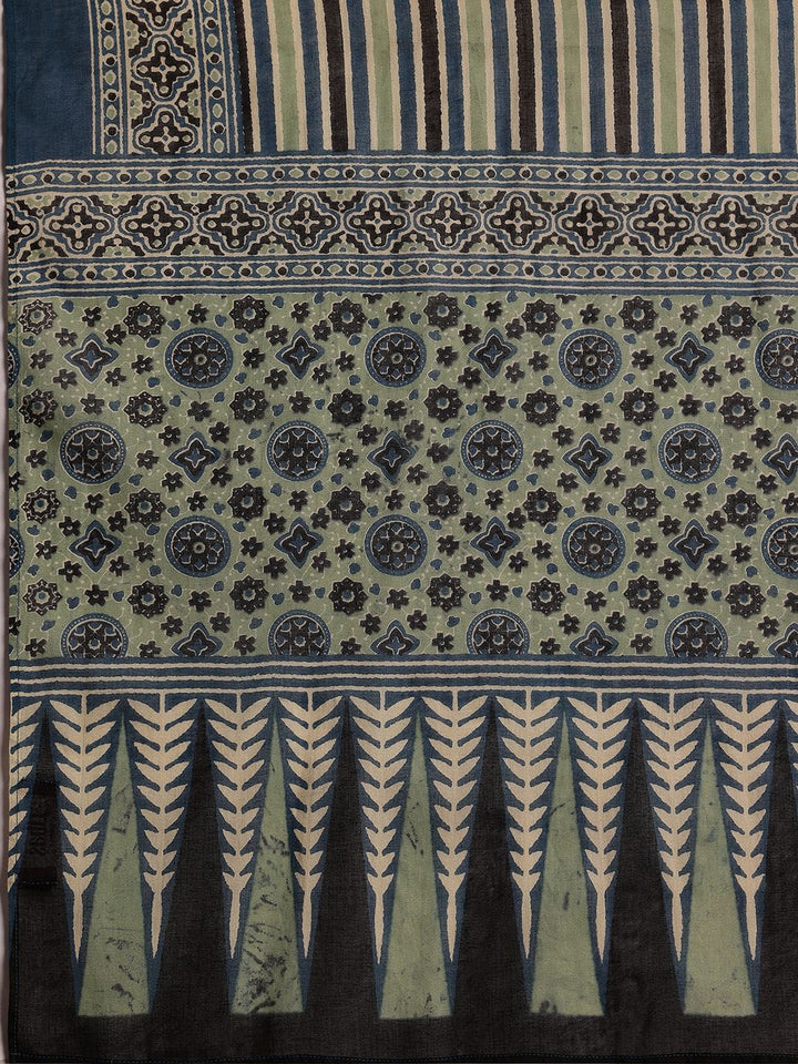 Libas Ethnic Motifs Printed Gotta Patti Pure Cotton Kurta with Trousers & Dupatta