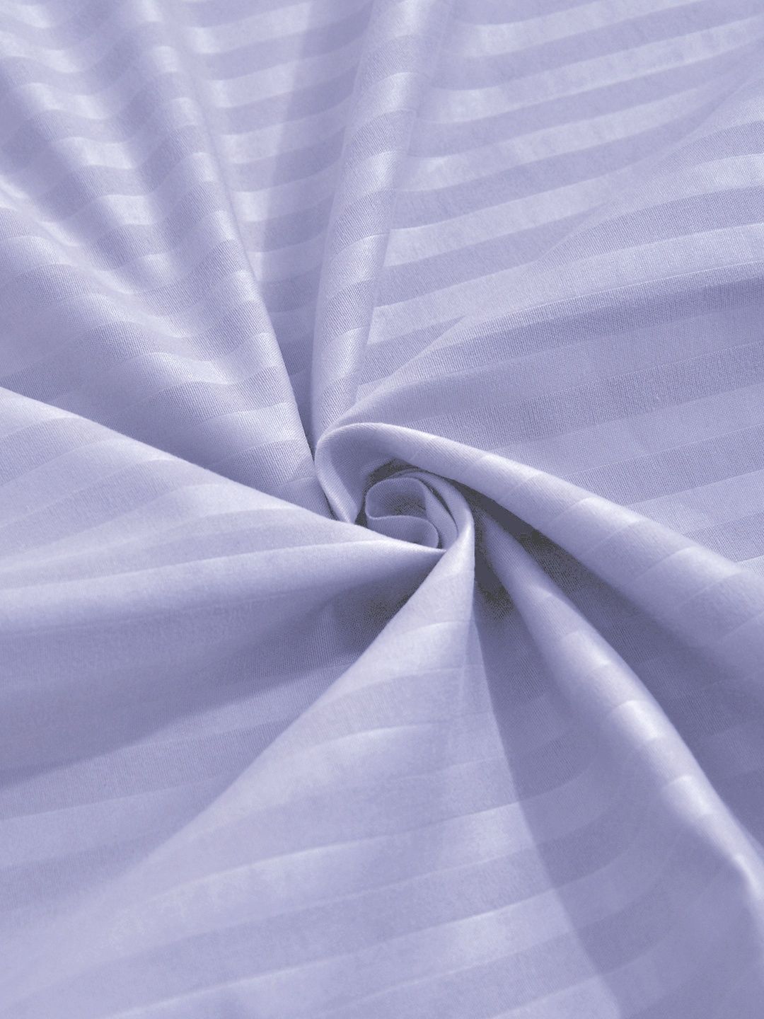 KLOTTHE Lavender Striped 300 TC Polycotton Single Bedsheet With 1 Pillow Cover