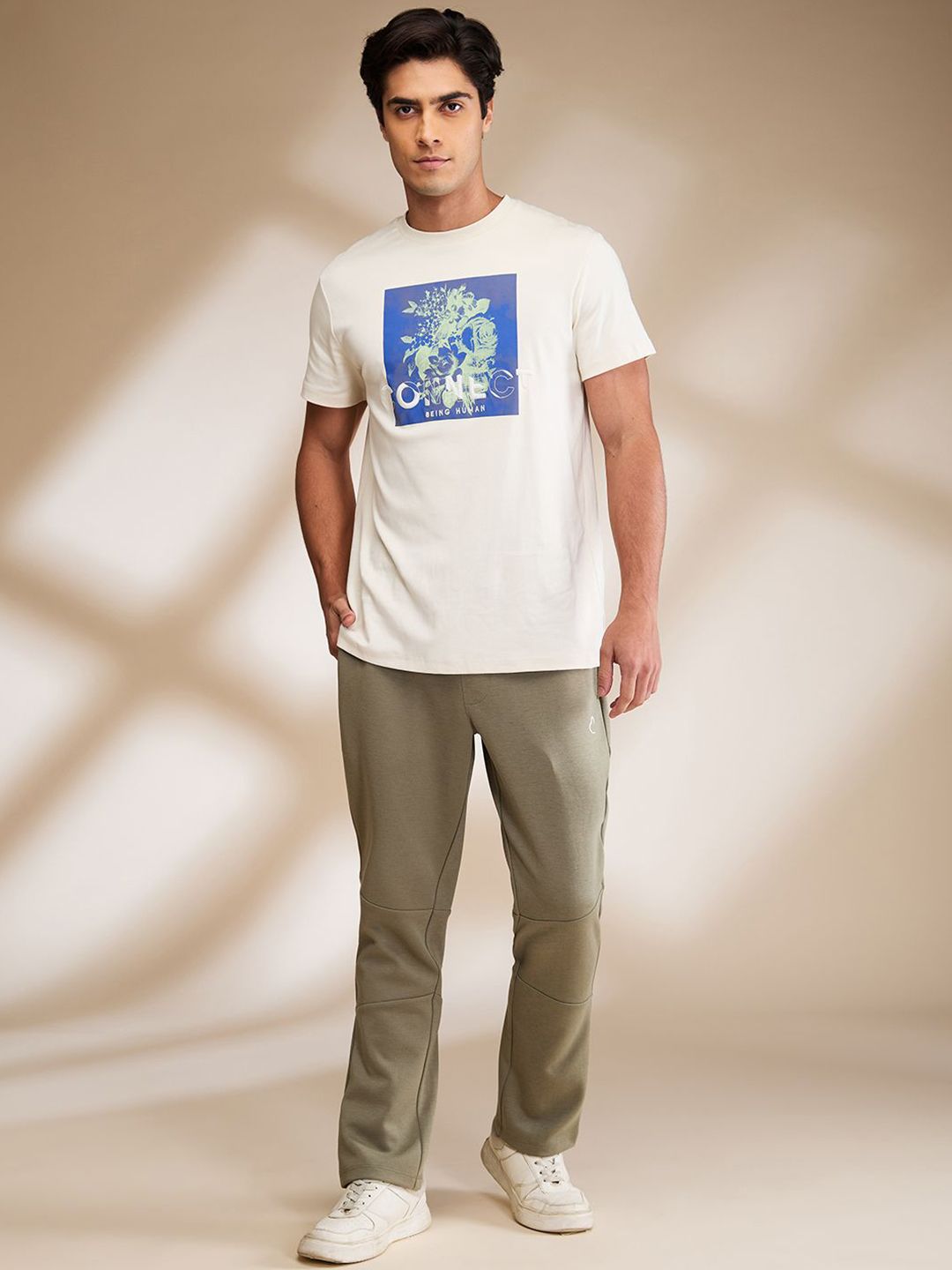 Being Human Men Mid-Rise Track Pants