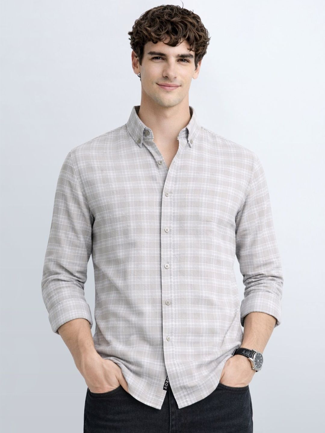 ADRO Men Standard Checked Casual Shirt